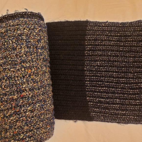 J crew tweed navy chunky scarf - Picture 3 of 6